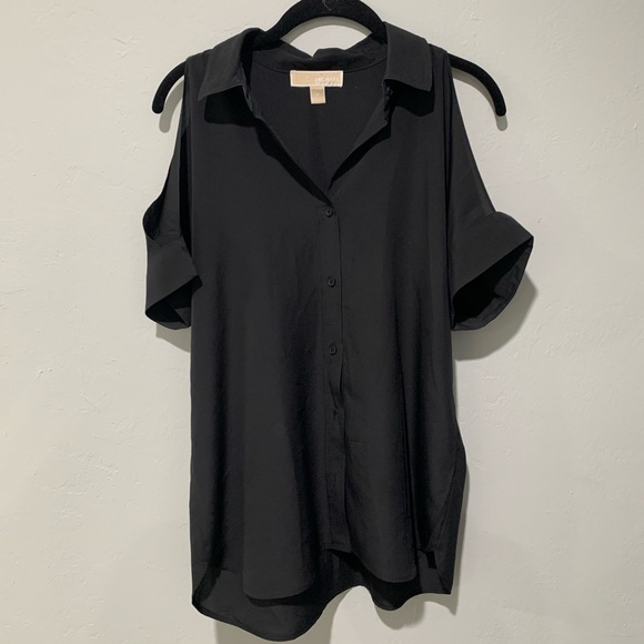 💕HOSTPICK Michael Kors Black Open Shoulder Top - Picture 2 of 6